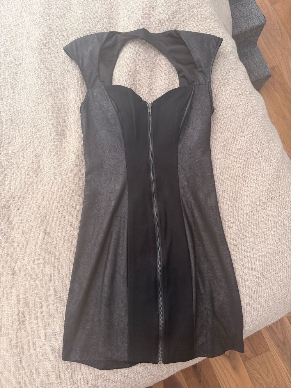 Front Zip Little Black Dress